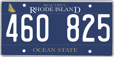RI license plate 460825