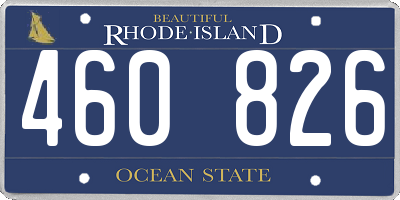 RI license plate 460826