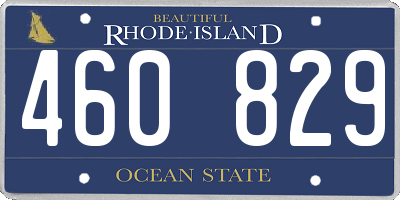RI license plate 460829