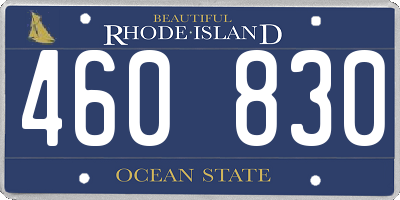 RI license plate 460830