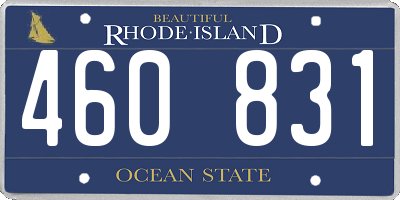 RI license plate 460831