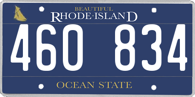 RI license plate 460834