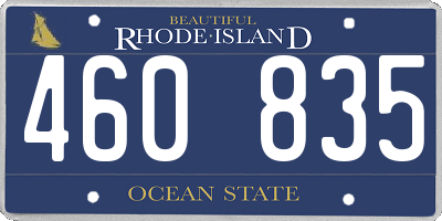 RI license plate 460835