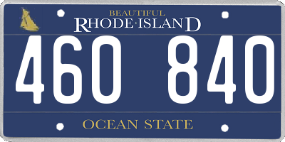 RI license plate 460840