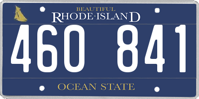 RI license plate 460841