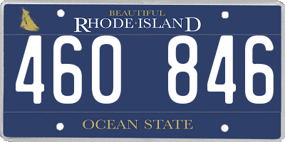 RI license plate 460846