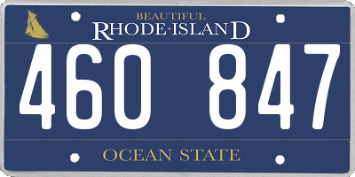 RI license plate 460847