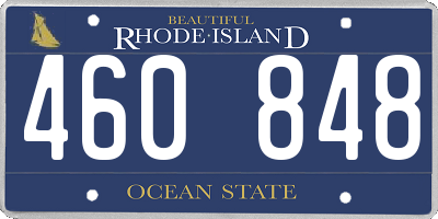 RI license plate 460848