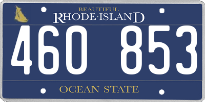 RI license plate 460853