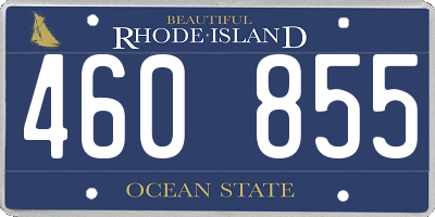 RI license plate 460855