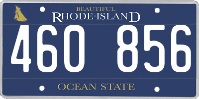 RI license plate 460856