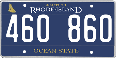 RI license plate 460860