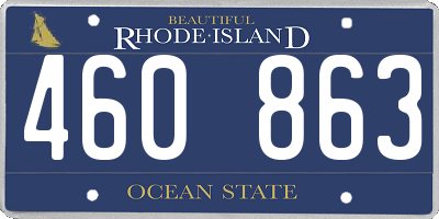 RI license plate 460863