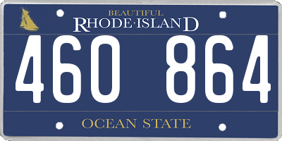 RI license plate 460864