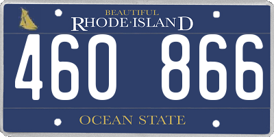 RI license plate 460866