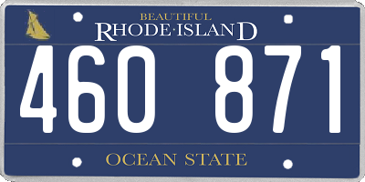 RI license plate 460871