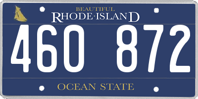 RI license plate 460872