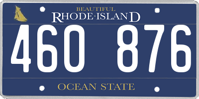 RI license plate 460876