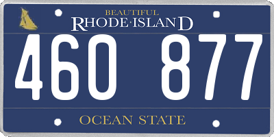 RI license plate 460877