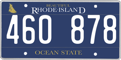 RI license plate 460878