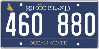 RI license plate 460880
