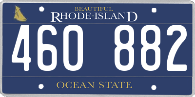 RI license plate 460882