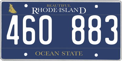 RI license plate 460883