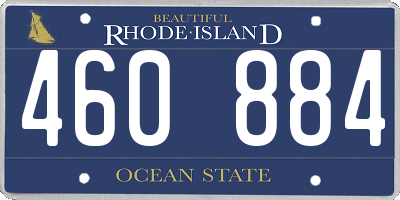 RI license plate 460884