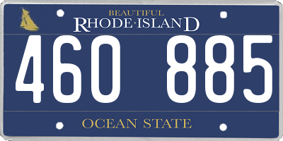 RI license plate 460885