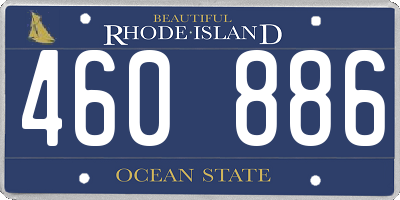 RI license plate 460886