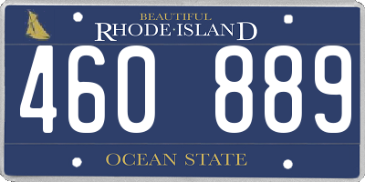 RI license plate 460889
