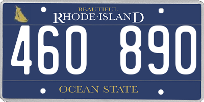 RI license plate 460890