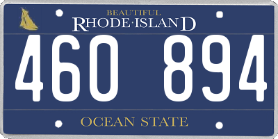 RI license plate 460894