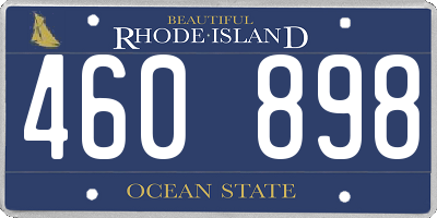 RI license plate 460898