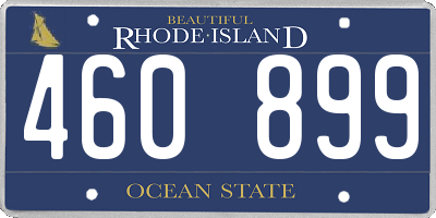 RI license plate 460899