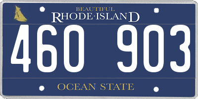 RI license plate 460903