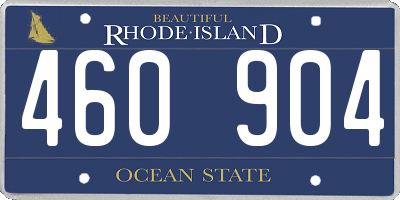 RI license plate 460904
