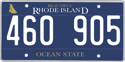 RI license plate 460905