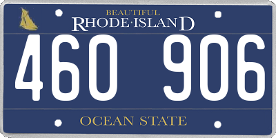 RI license plate 460906