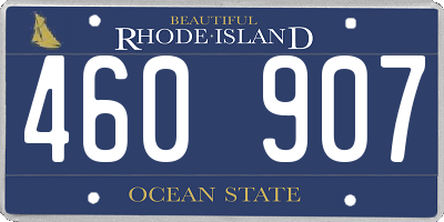 RI license plate 460907