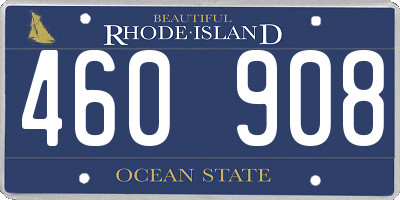 RI license plate 460908