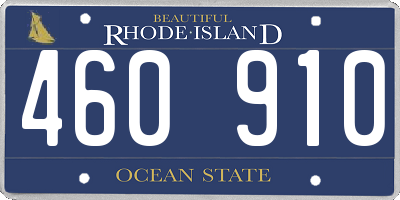 RI license plate 460910