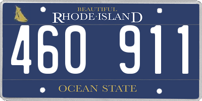 RI license plate 460911