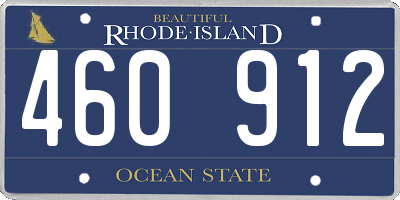 RI license plate 460912
