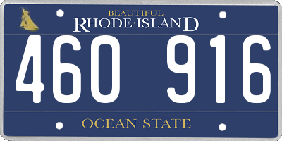 RI license plate 460916