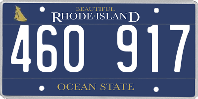 RI license plate 460917