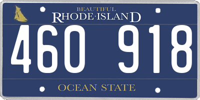 RI license plate 460918