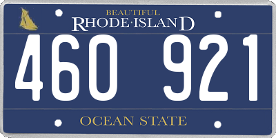 RI license plate 460921