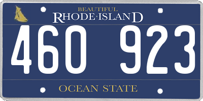 RI license plate 460923