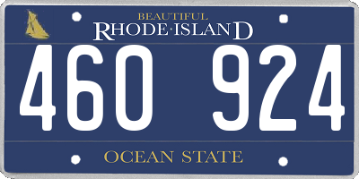 RI license plate 460924